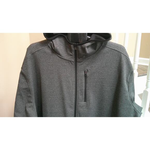 01. ALGO Men's 3x Performance Full Zip Hoodie Gray NEW - Picture 2 of 10